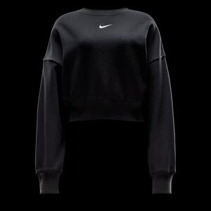 Nike Women's Black Cropped Hoodie